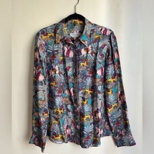Gabriela Hearst Silk Printed Button Down Blouse